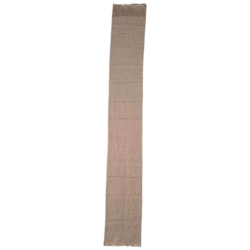 Taupe scarf with Floral Pattern 54" Long Elegant dress‎ accessories (U)